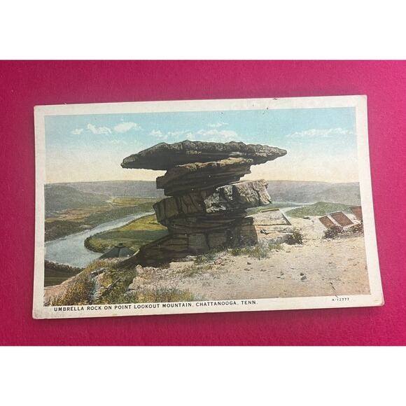 Postcard - Umbrella Rock On‎ Point Lookout Mountain Chattanooga Tenn Unposted - Picture 1 of 2